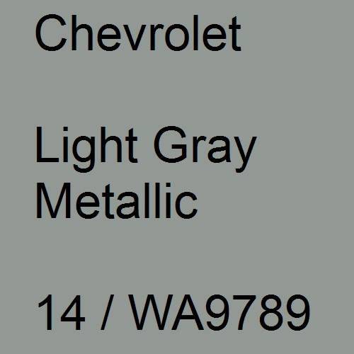 Chevrolet, Light Gray Metallic, 14 / WA9789.